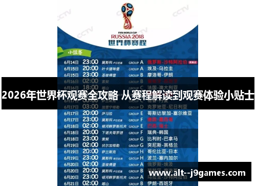 2026年世界杯观赛全攻略 从赛程解读到观赛体验小贴士 2026年世界杯观赛全攻略 从赛程解读到观赛体验小贴士